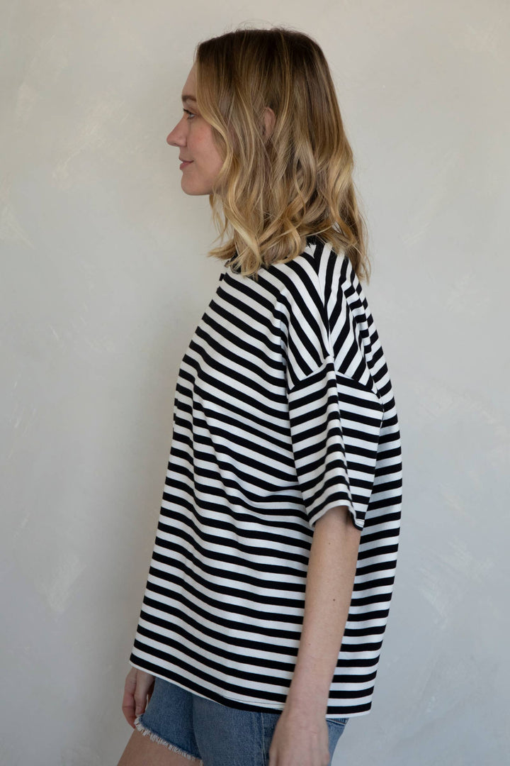 Cassandra Striped Tee TBS45