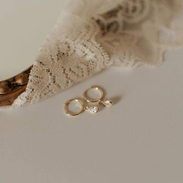 April Raindrop Dangle Hoops MA27