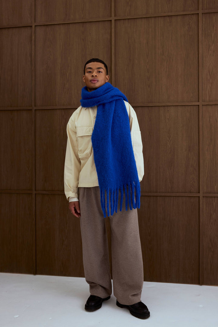 The Reykjavik Scarf with RWS Wool - Electric Blue - FW26