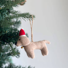 Load image into Gallery viewer, Felt Dachshund Dog with Christmas Hat GN27