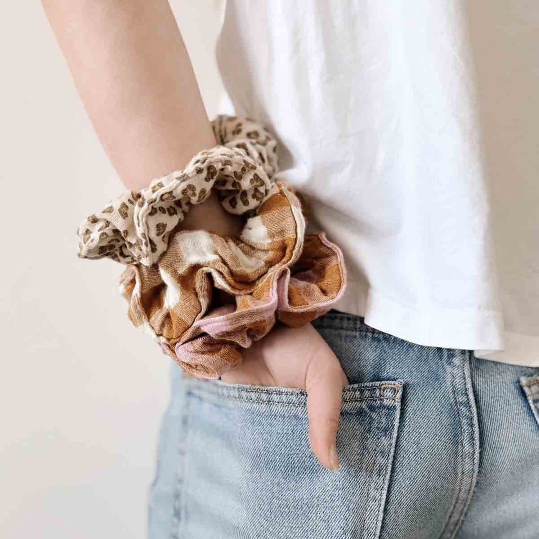 SCRUNCHIE VICHY CARAMEL