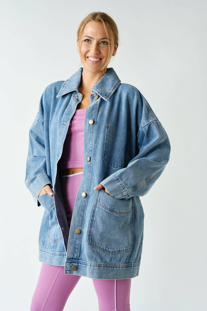 Boxy-Cut Denim Jacket KJ55