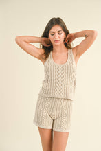 Load image into Gallery viewer, T3371ST DYE AND WASH CABLE KNITTED TOP