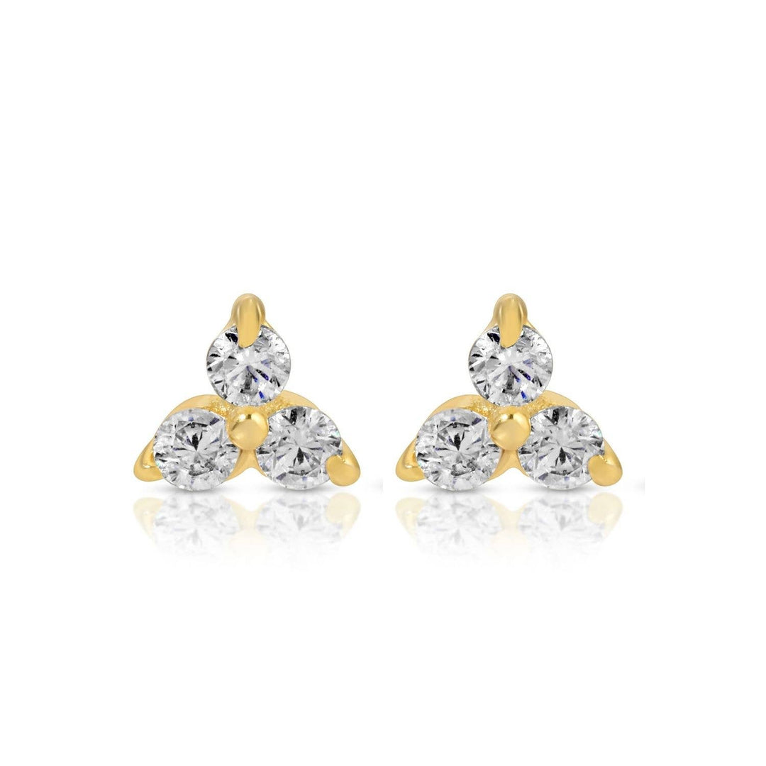 Triple Cluster Studs on Velvet Tag SP981