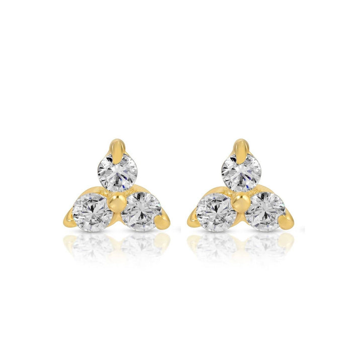Triple Cluster Studs on Velvet Tag SP981