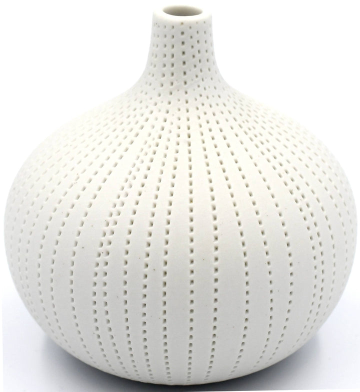 524WH13 CONGO TINY L-Handcrafted Porcelain Bud Vase