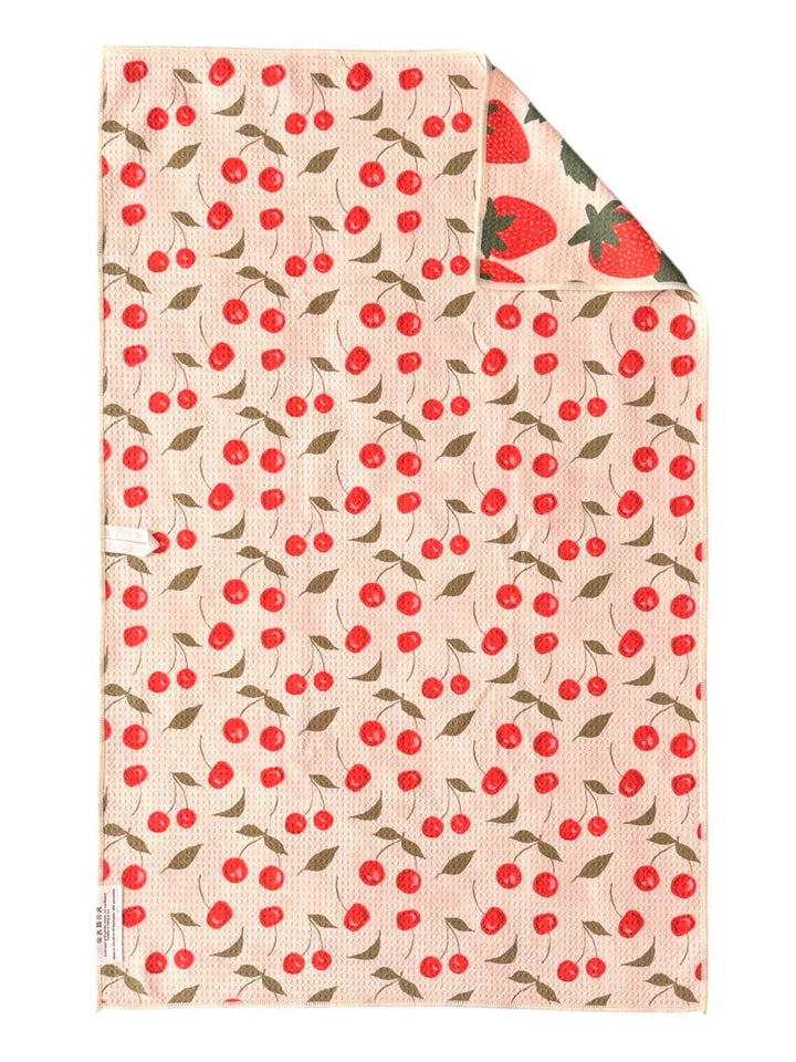Berries &amp; Cherries: Reversible Hand Towel