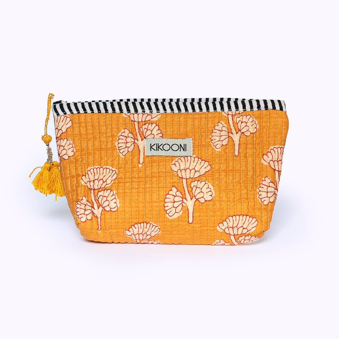 Handmade mini bag "Mystic Flower" blue and yellow