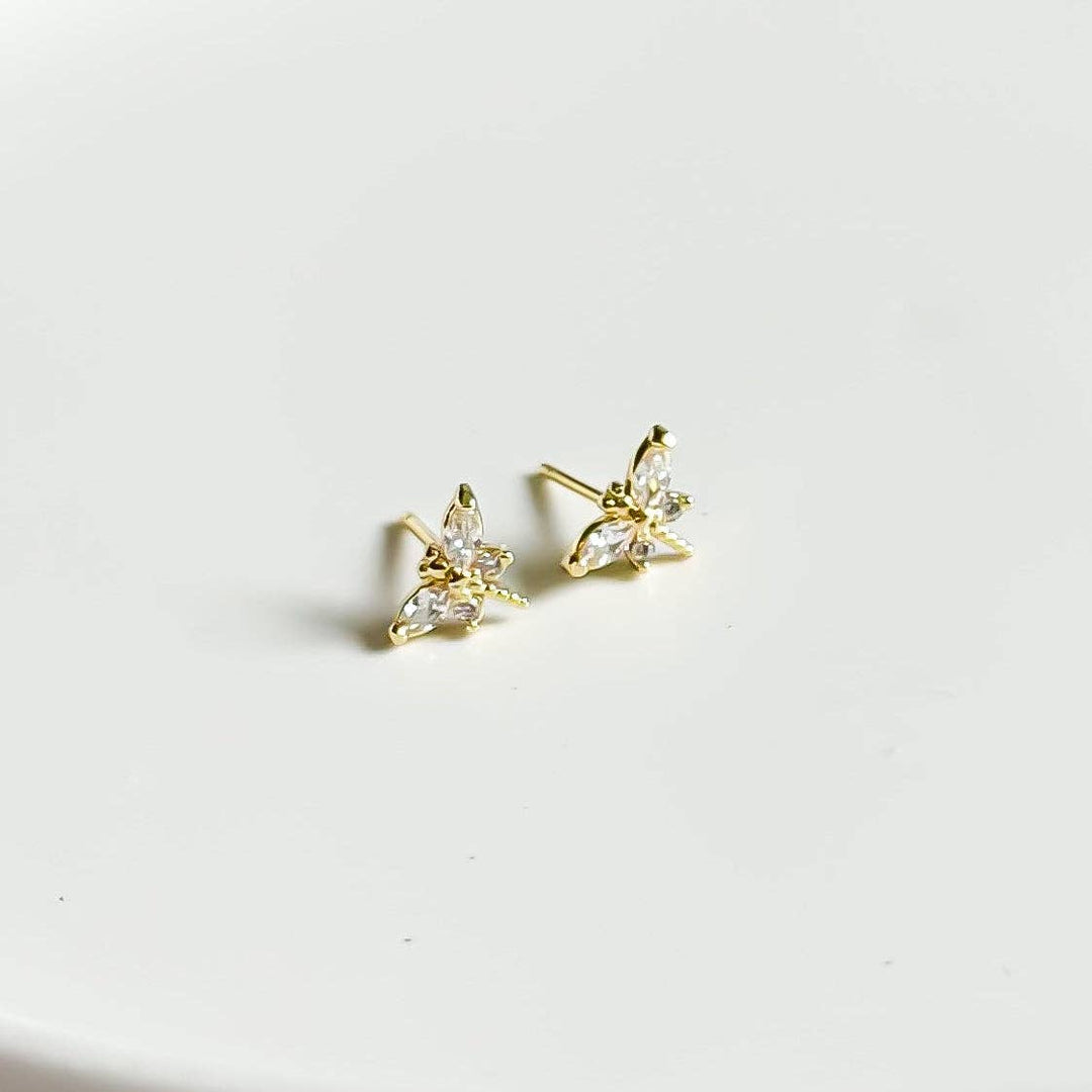 Sparkling Dragonfly Stud