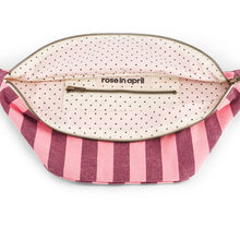 Load image into Gallery viewer, WOMEN BUM BAG STRIPES BURGUNDY /FLAMINGO PINK