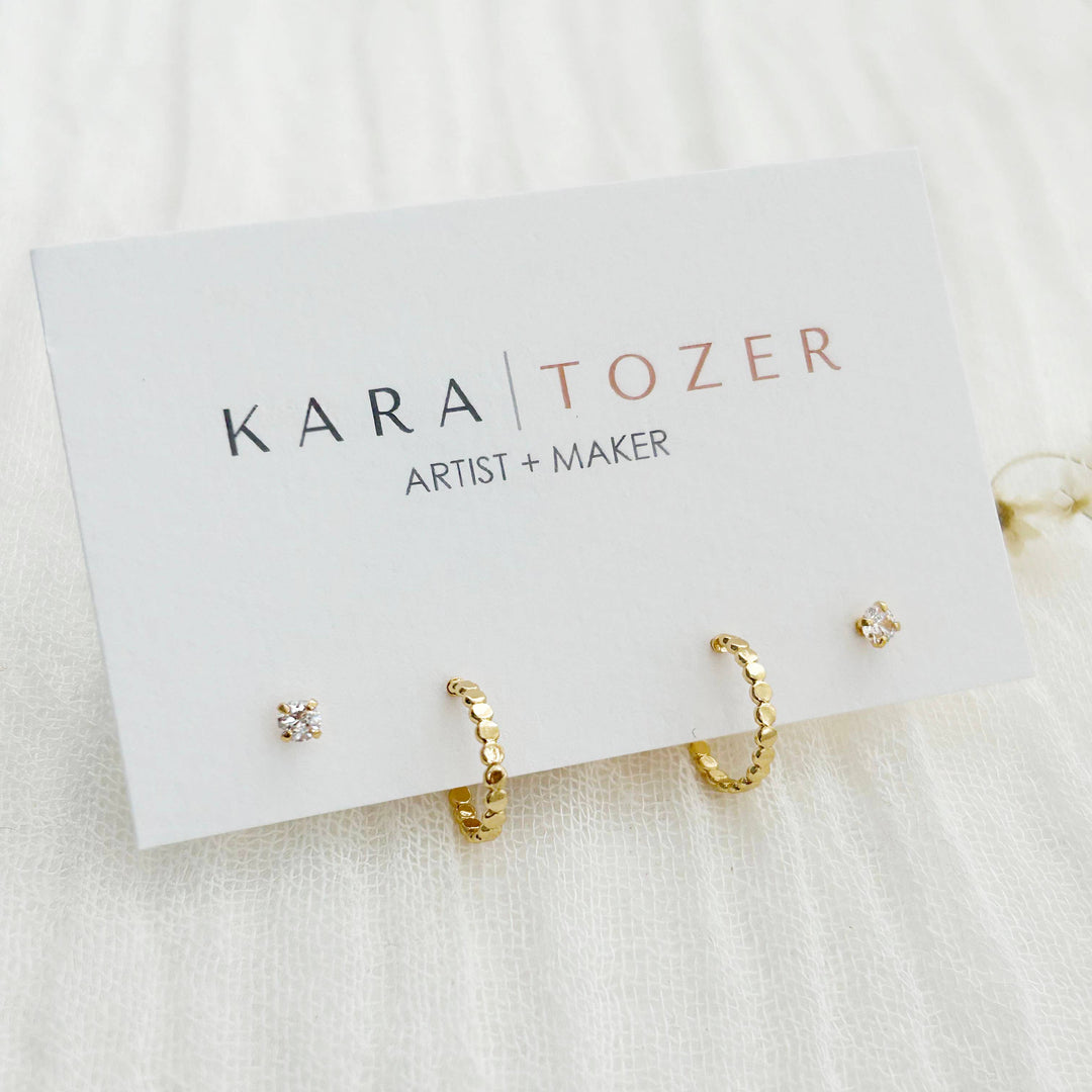Dainty Dot Hoop Stacking 