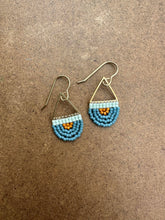 Load image into Gallery viewer, 41501 Beaded Arch Earrings - Mint + Shale