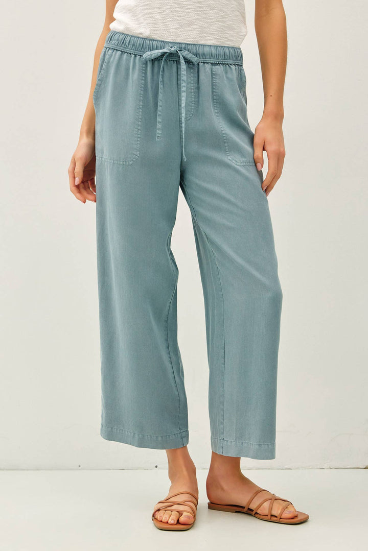 TENCEL DRAWSTRING WIDE LEG PANTS BC234