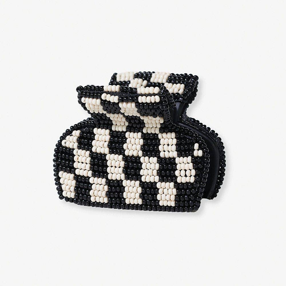 Gia Petite Checked Claw Black/White