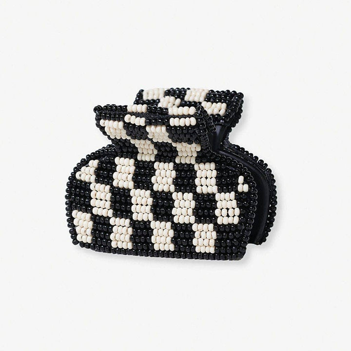 Gia Petite Checked Claw Black/White
