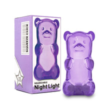 Load image into Gallery viewer, Kids Night Light: Squeezable Gummy Soft Glow - Grape
