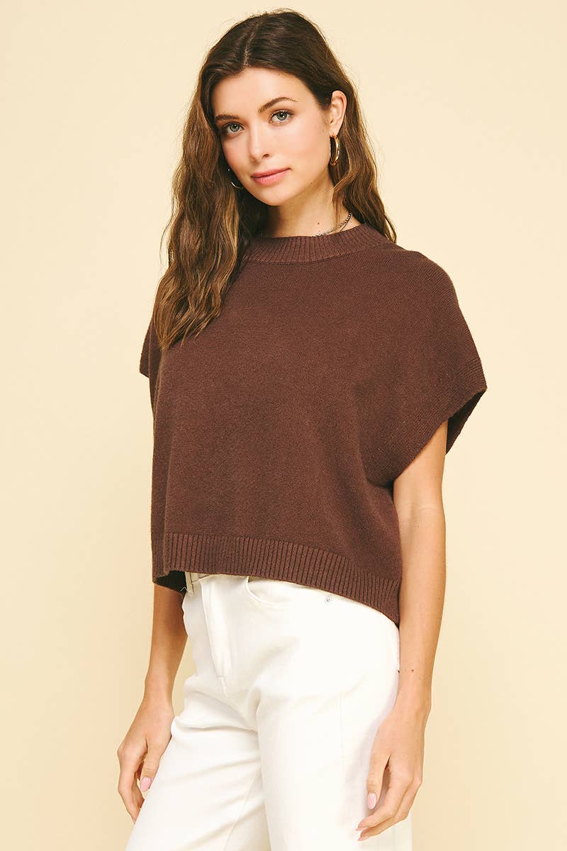 DROPPED SHOULDER SWEATER TOP - 4739W