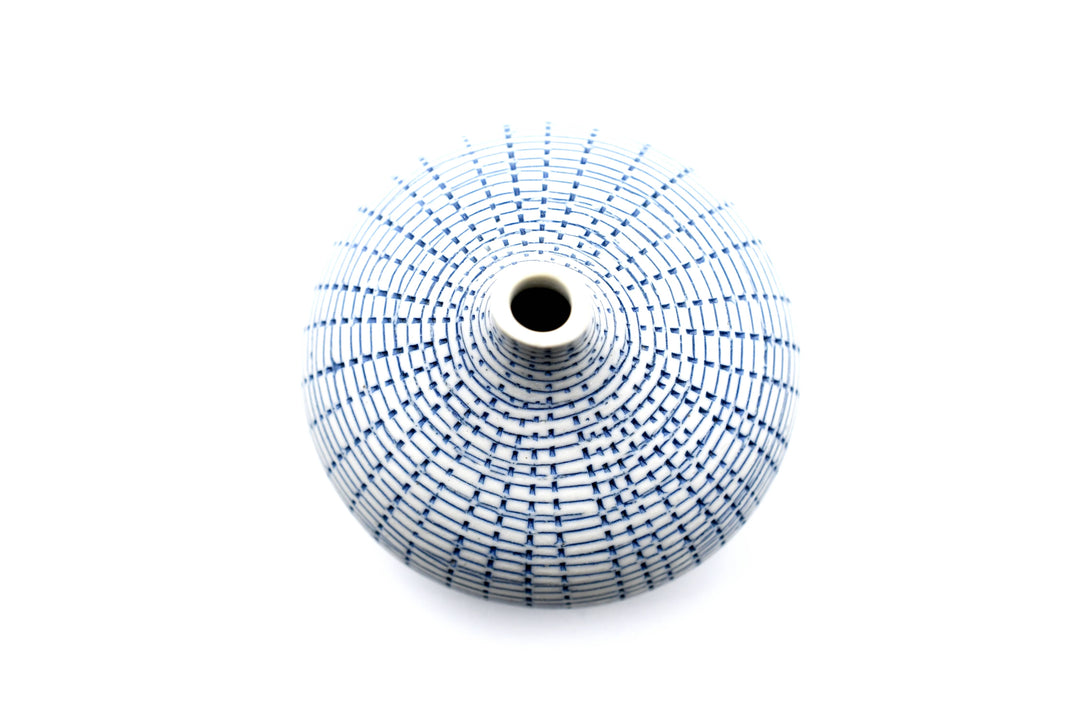 192W71BLUE CONGO TINY S-Handcrafted Porcelain Bud Vase
