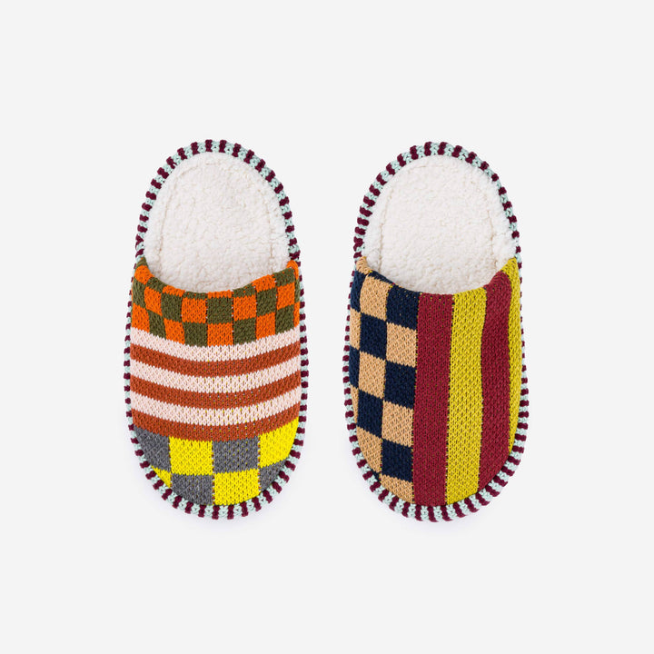 Pattern Patch Slide Slippers VR947