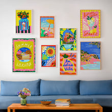 Load image into Gallery viewer, Amalfi Coast Art Print | Italian art print | Coastal print
