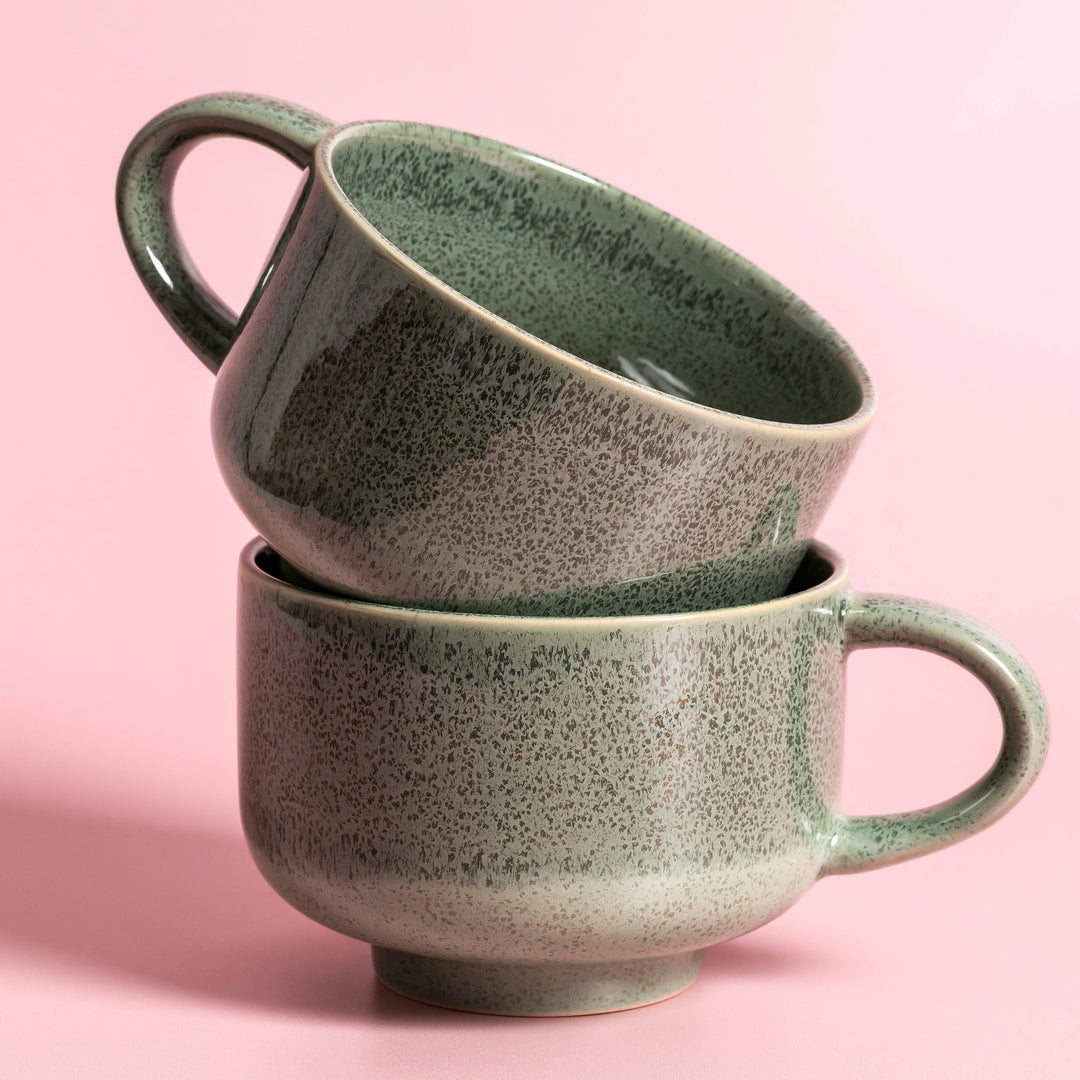 Emerald Handmade Ceramic Mug 16oz | Stoneware Coffee Mug NV52