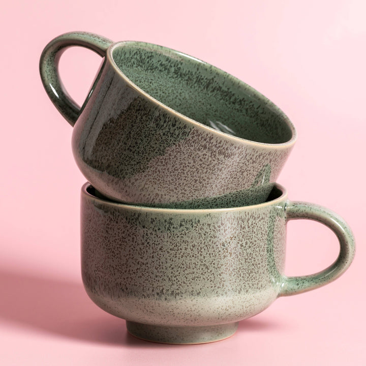 Emerald Handmade Ceramic Mug 16oz | Stoneware Coffee Mug NV52