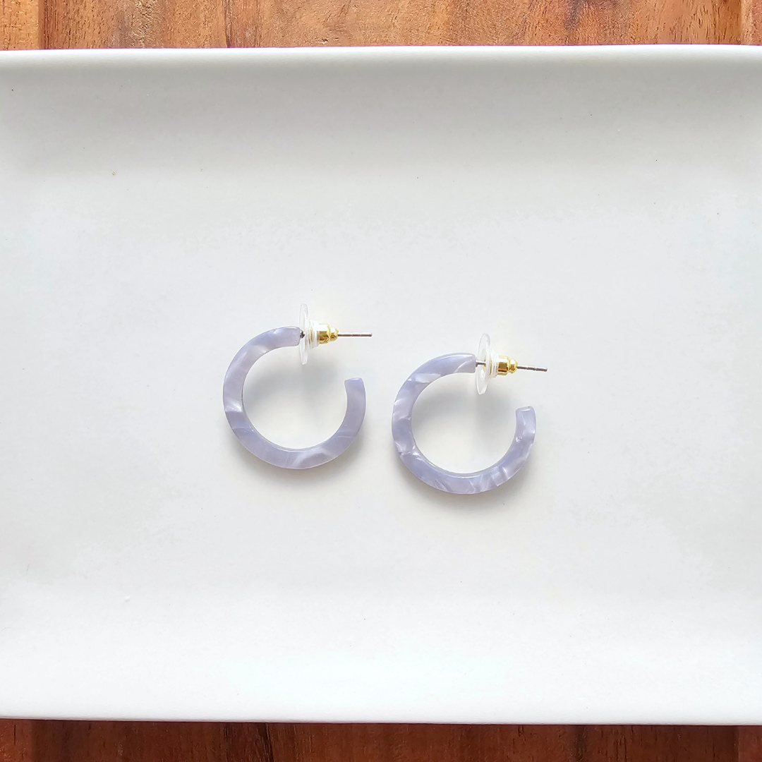 Cam Mini Hoops - Glacier Blue // Jewelry, Earrings SS99