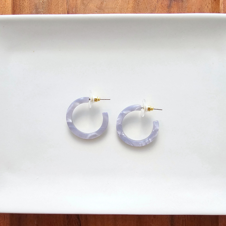 Cam Mini Hoops - Glacier Blue // Jewelry, Earrings SS99