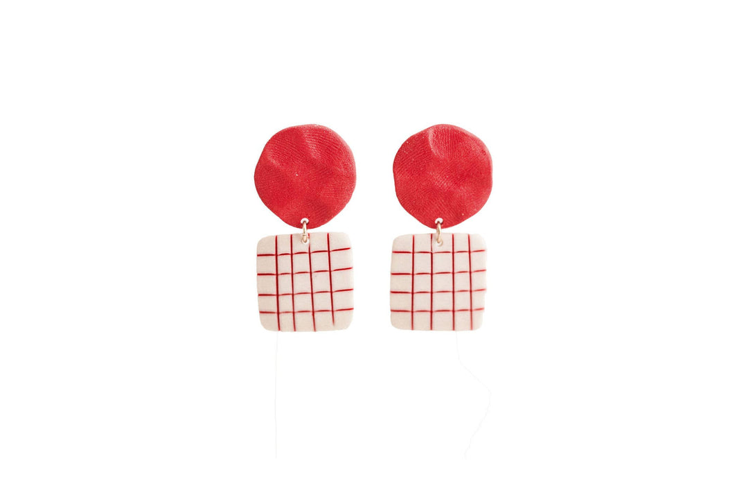 Lattice Earrings - In Poppy JN987