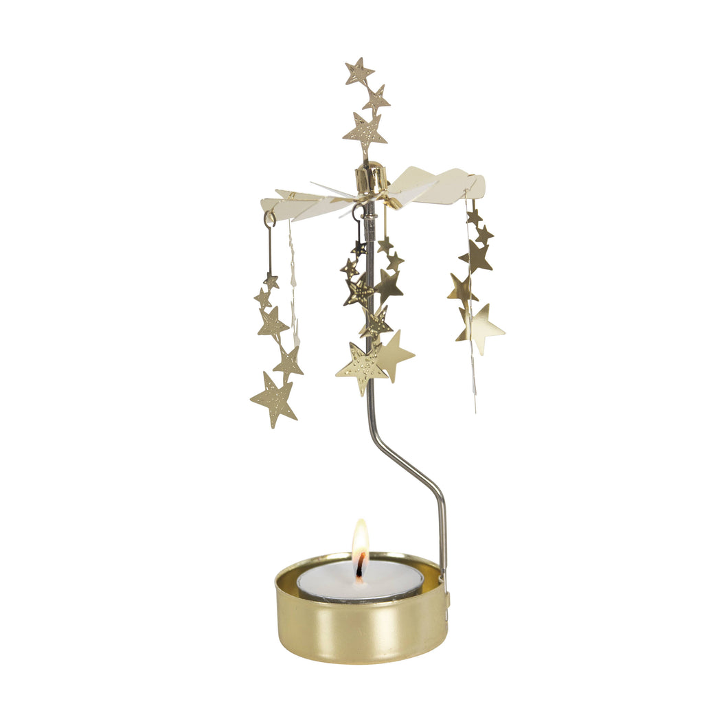 Rotary Candleholder, Night Sky, Gold