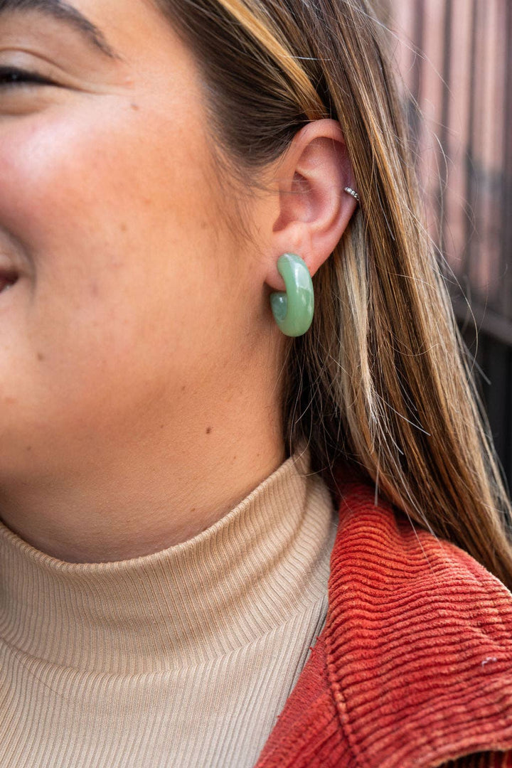 Chloe Hoops - Sage // Jewelry, Earrings, Fall SS231
