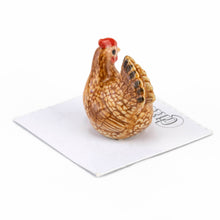Load image into Gallery viewer, Buff Bantam Hen Porcelain Miniature