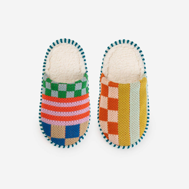 Pattern Patch Slide Slippers VR947