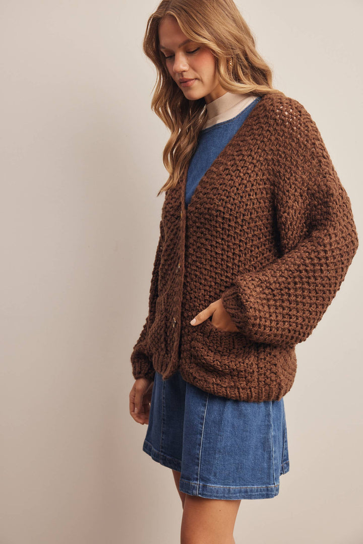 Handmade Chunky Knit Cardigan FSW61