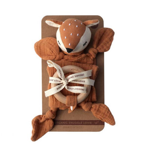 Organic Snuggle Lovey Blanket - Fawn