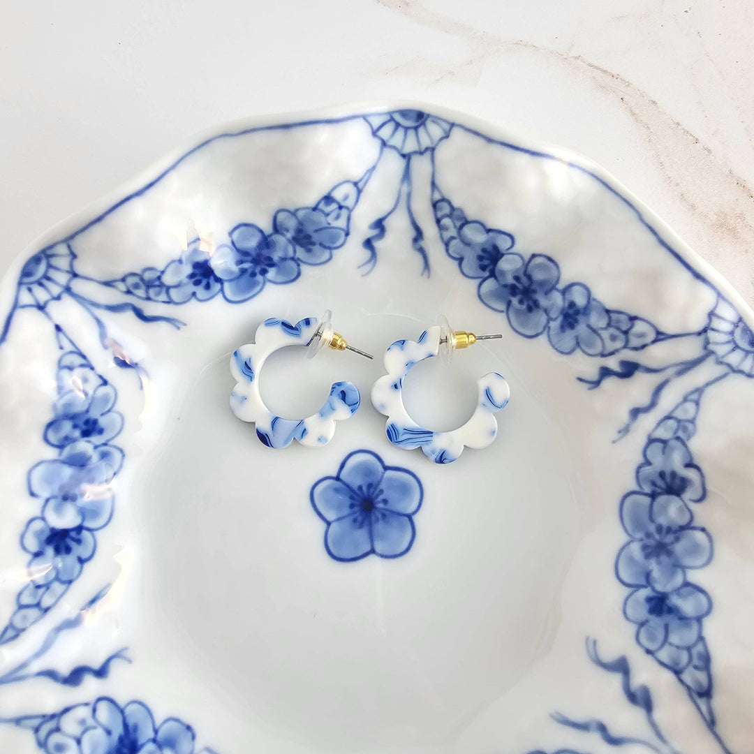 Flora Mini Hoops - Greek Goddess Blue // Flower Summer SS527