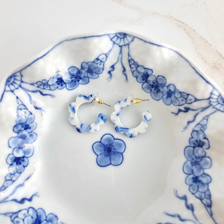 Flora Mini Hoops - Greek Goddess Blue // Flower Summer SS527