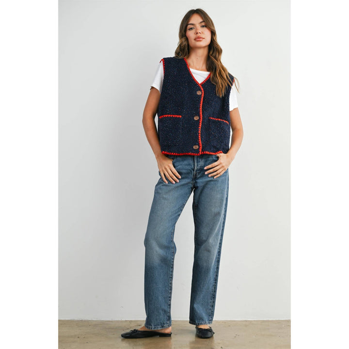 Confetti Contrast-Trimmed  Vest - BMJ89