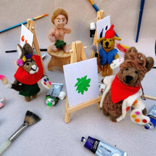 Load image into Gallery viewer, Handmade Felt Painting Pooch Artist Dog Decoration