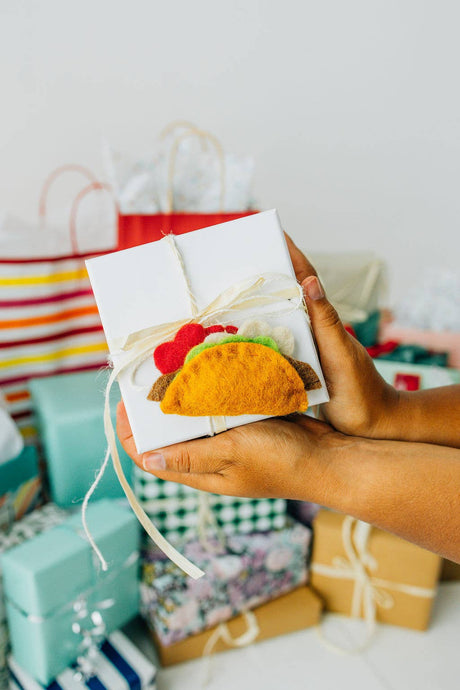 Handmade Taco Felt Ornament NV24