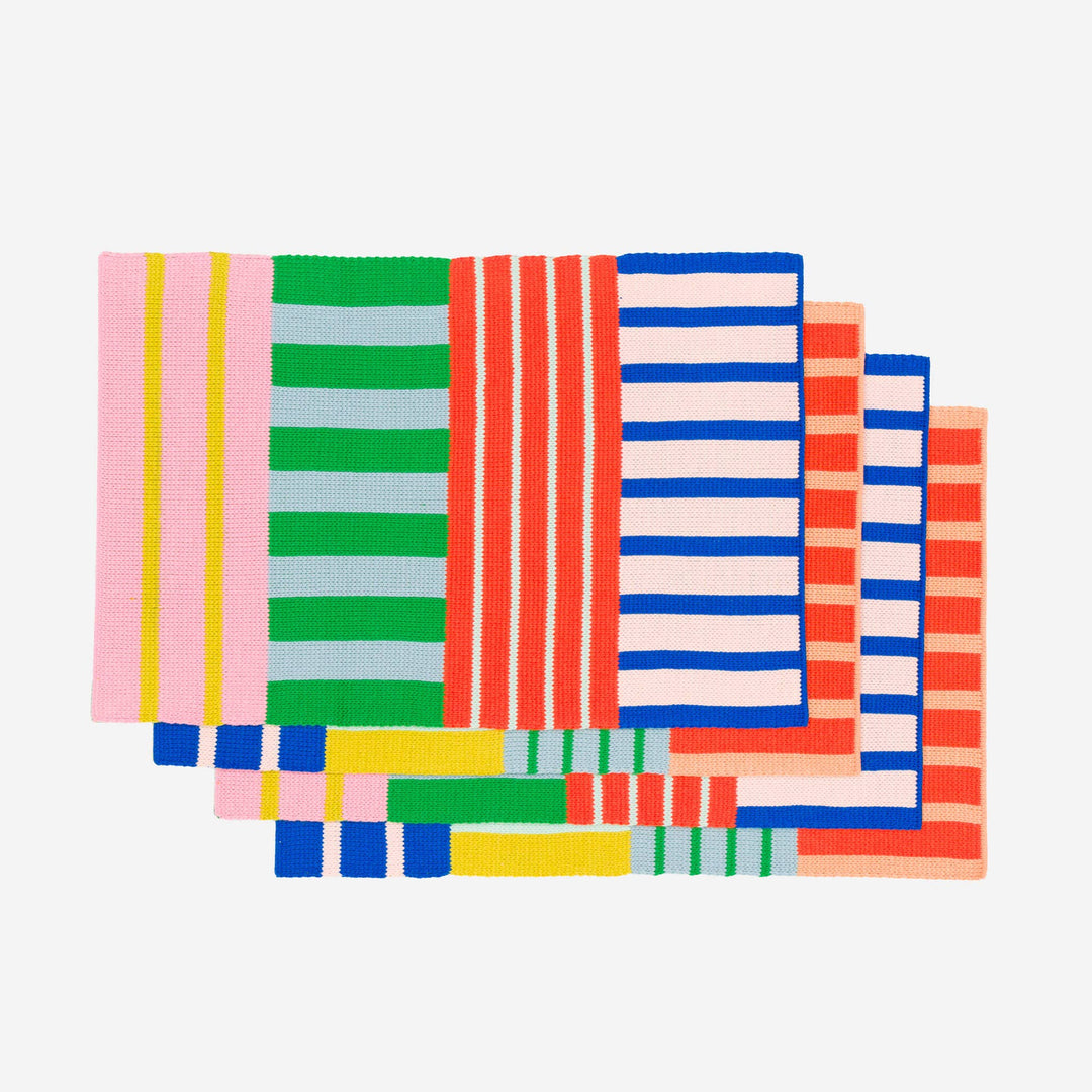 Patchwork Stripe Placemat Set VRP22