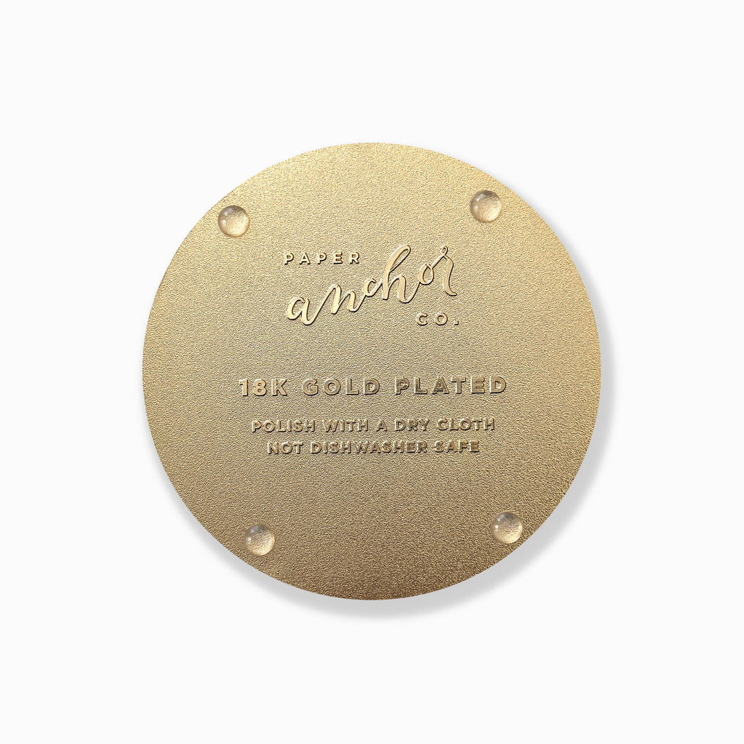 Lush Verte Gold Drink Coasters | Valentine Gifts