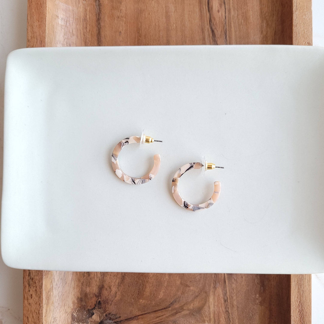 Cam Mini Hoops - Sandstone // Jewelry, Earrings, Fall SS354