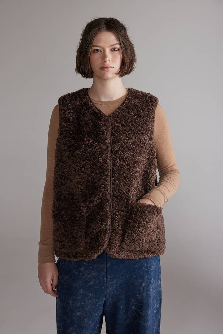 Wool Blend Reversible Vest
