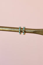 Load image into Gallery viewer, MINI TURQUOISE HOOPS KW89