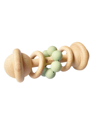 Mint Wooden Rattle Toy OB01