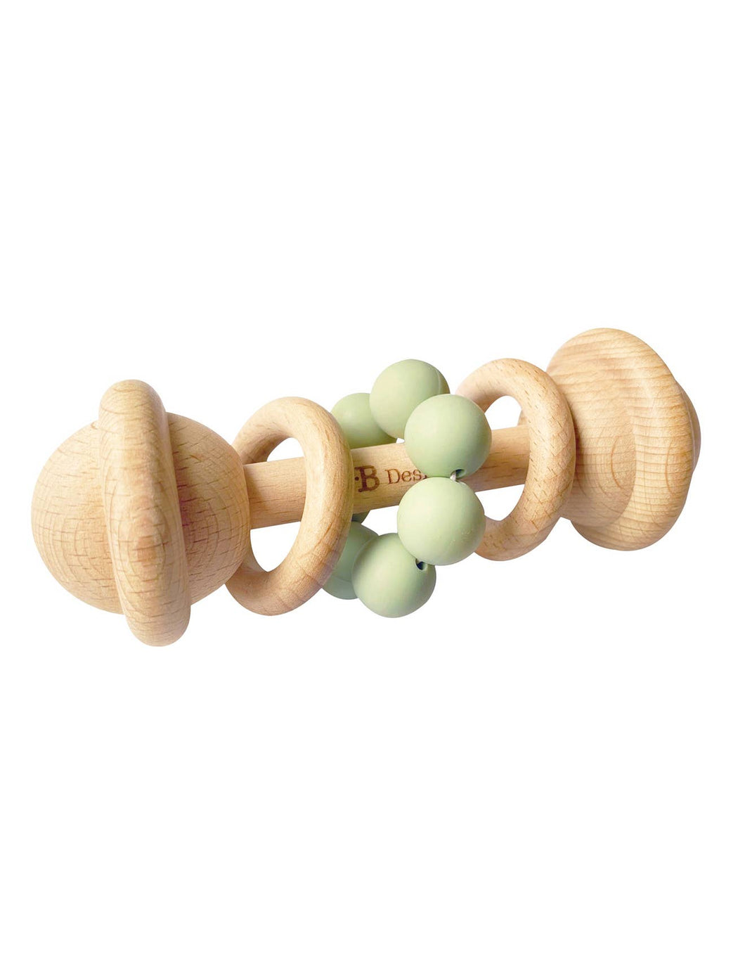 Mint Wooden Rattle Toy OB01