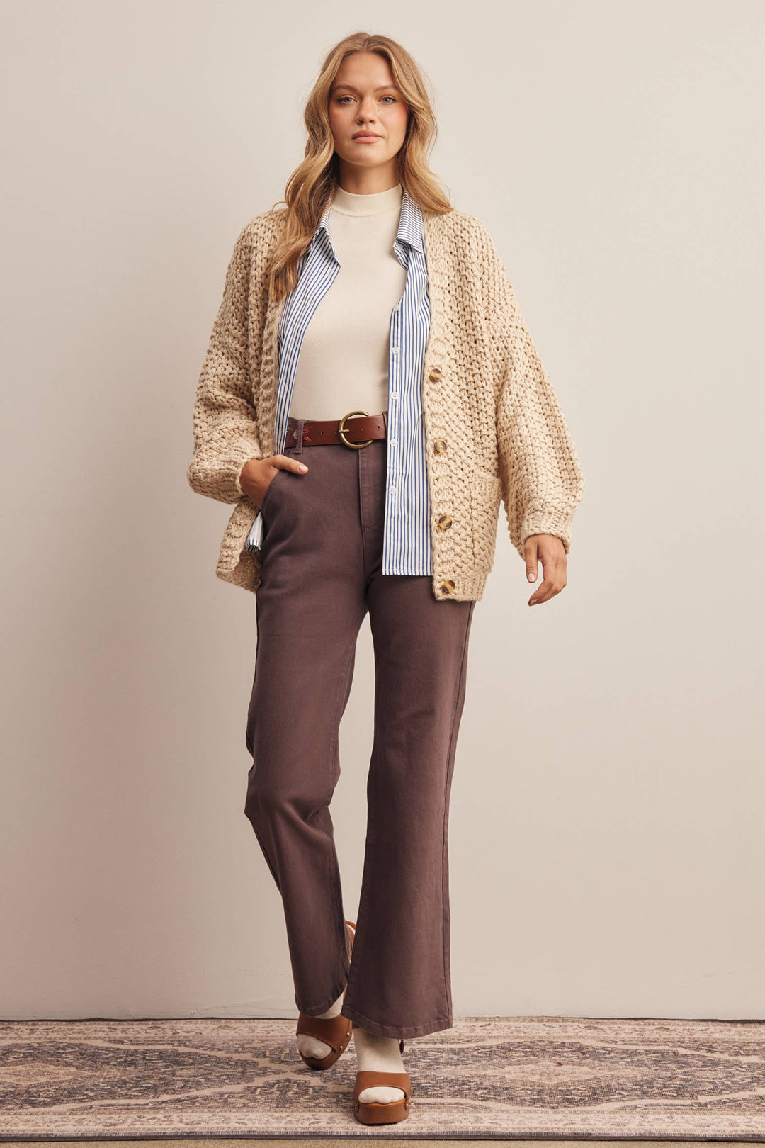 Handmade Chunky Knit Cardigan FSW61