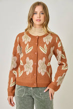 Load image into Gallery viewer, 61133 Floral Sweater Cardigan