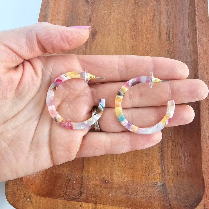 Camy Hoops - Mosaic // Summer Spring Jewelry Earrings SS192